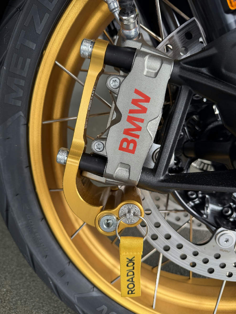 RoadLok XRA Eurosport 100 mm BMW/HD, derecha — dorado satinado